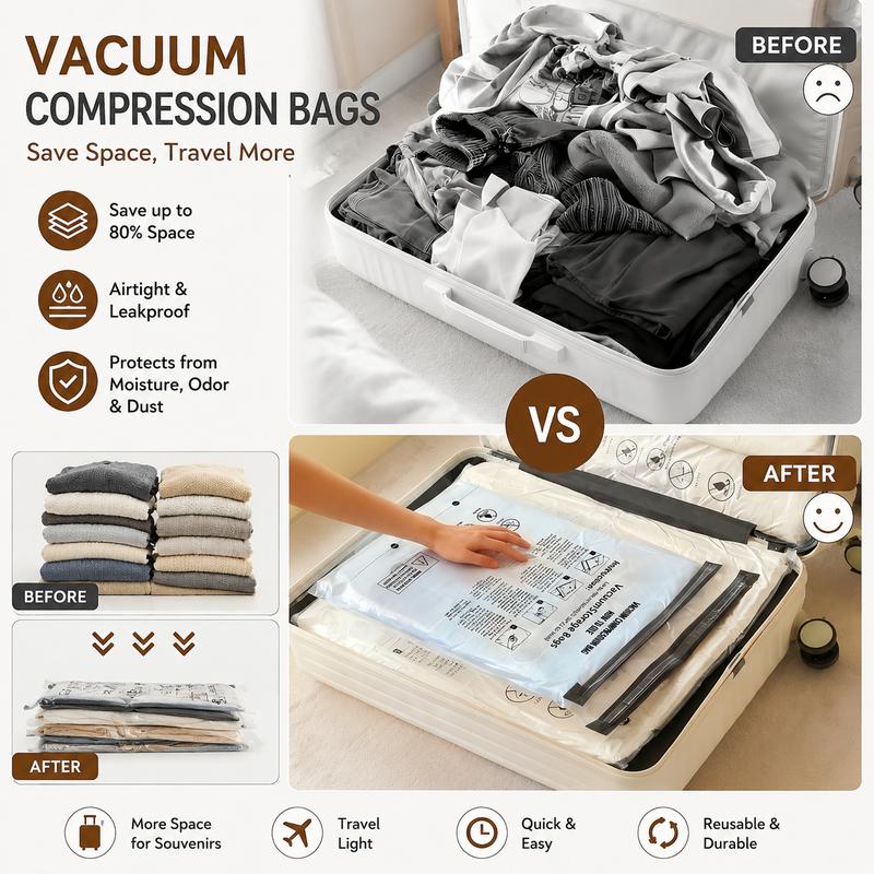 Voyk Vacuum Seal Packing Cubes (18-Pack)